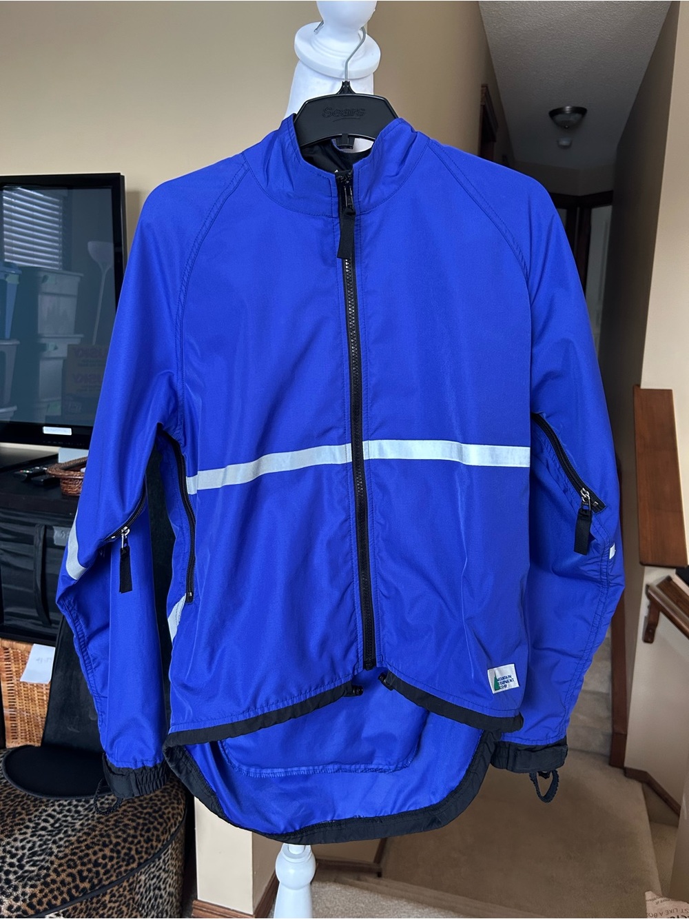 MEC Blue Reflective Cycling/ Running Shell Jacket